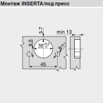 Петля CLIP top INSERTA накл. с доводчиком открывание 110°