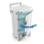 Контейнер TTS OpenUp для мусора, 90 л., с педалью, с дверью