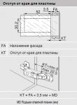 Пластина под стекло и зеркало для петли Clip top CRISTALLO 71B4500C