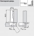 Петля CLIP top INSERTA накл. с доводчиком открывание 110°