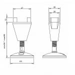 Опора VITRA пол/потолок высокая