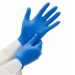 Перчатки нитриловые (синие)