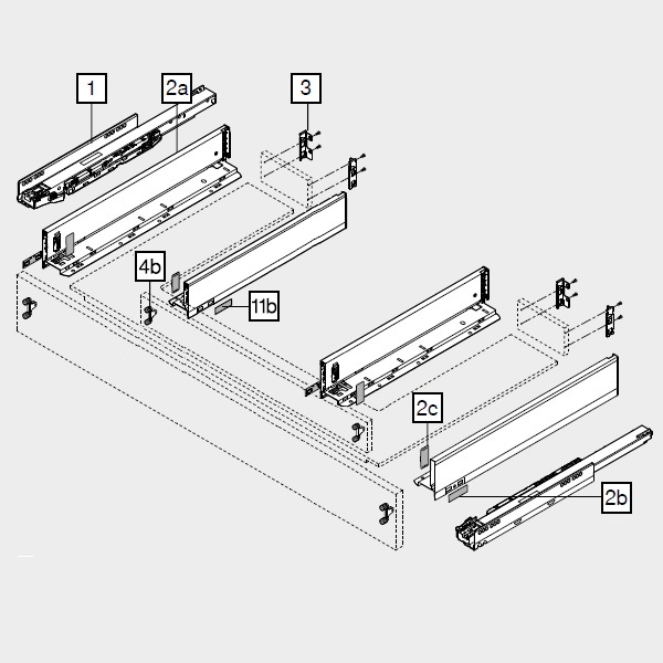 Сборка выкатного ящика. Выдвижной ящик под мойку Blum LEGRABOX. LEGRABOX 500/M под мойку габариты. LEGRABOX 450. Направляющие Блюм Леграбокс.