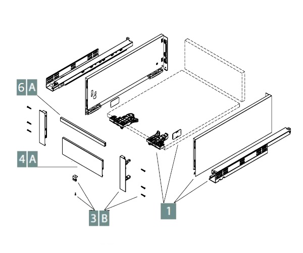 Релинг поперечный для внутренних ящиков SLIM BOX | Мебельная фурнитура REJS