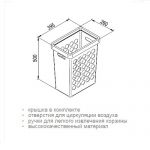 Корзина для белья 2х33 л. выдвижная 600 мм.