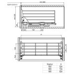 Корзина выдвижная высокая Variant MULTI 600