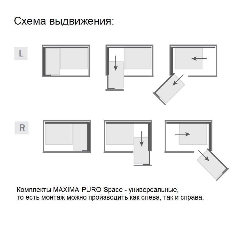 Угловой выдвижной механизм MAXIMA PURO Space | Интернет-магазин ...