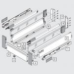 внутренний Tandembox C antaro с релингом, откр. от нажатия (270 мм.)