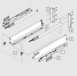 Tandembox antaro с релингом, c доводчиком, (350 мм.), высота С