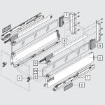 Tandembox antaro с релингом, выс. С, открывание от нажатия, (550 мм.)