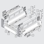 внутренний Tandembox D antaro с релингом, откр. от нажатия (400 мм.)