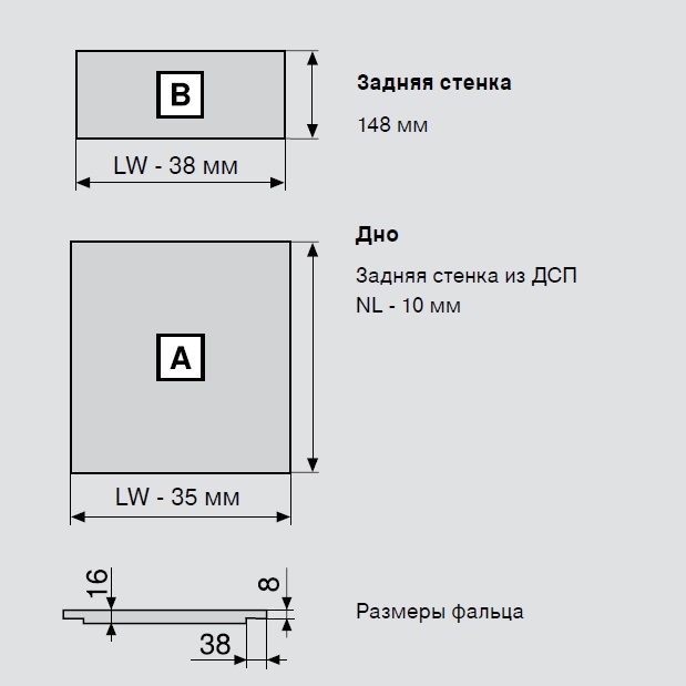 Legrabox blum схема сборки