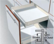 Внутренние металлические ящики Метабокс М (METABOX) | Мебельная фурнитура BLUM