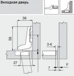 Петли MODUL для вкладных дверей (открывание 100°)