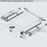 MOVENTO полного выдвижения (40 кг.) с доводчиком BLUMOTION