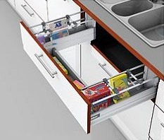 TANDEMBOX M с одинарным релингом под мойку (450 мм.) | Мебельная фурнитура BLUM