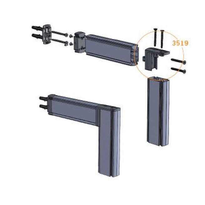 Профиль стеллажный STILOS, золото | Гардеробная система STILOS