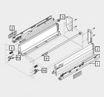 TANDEMBOX K с доводчиком BLUMOTION (400 мм) с одинарным релингом