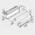 TANDEMBOX M с доводчиком BLUMOTION (500 мм) с одинарным релингом