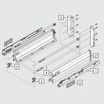 TANDEMBOX M с доводчиком BLUMOTION (500 мм) с двойным релингом