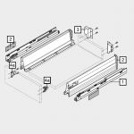 TANDEMBOX M с доводчиком BLUMOTION (450 мм)