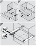 Tandembox antaro с релингом, выс. С, открывание от нажатия, (270 мм.)